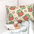 thumbnail image 4 of Pofeuu Frog Hold Strawberry Print Polyester Microfiber Plush Pillowcases, Super Soft and Cozy Pillow Case Covers with Envelop Closure（Pillow core not included）-14"x20", 4 of 6