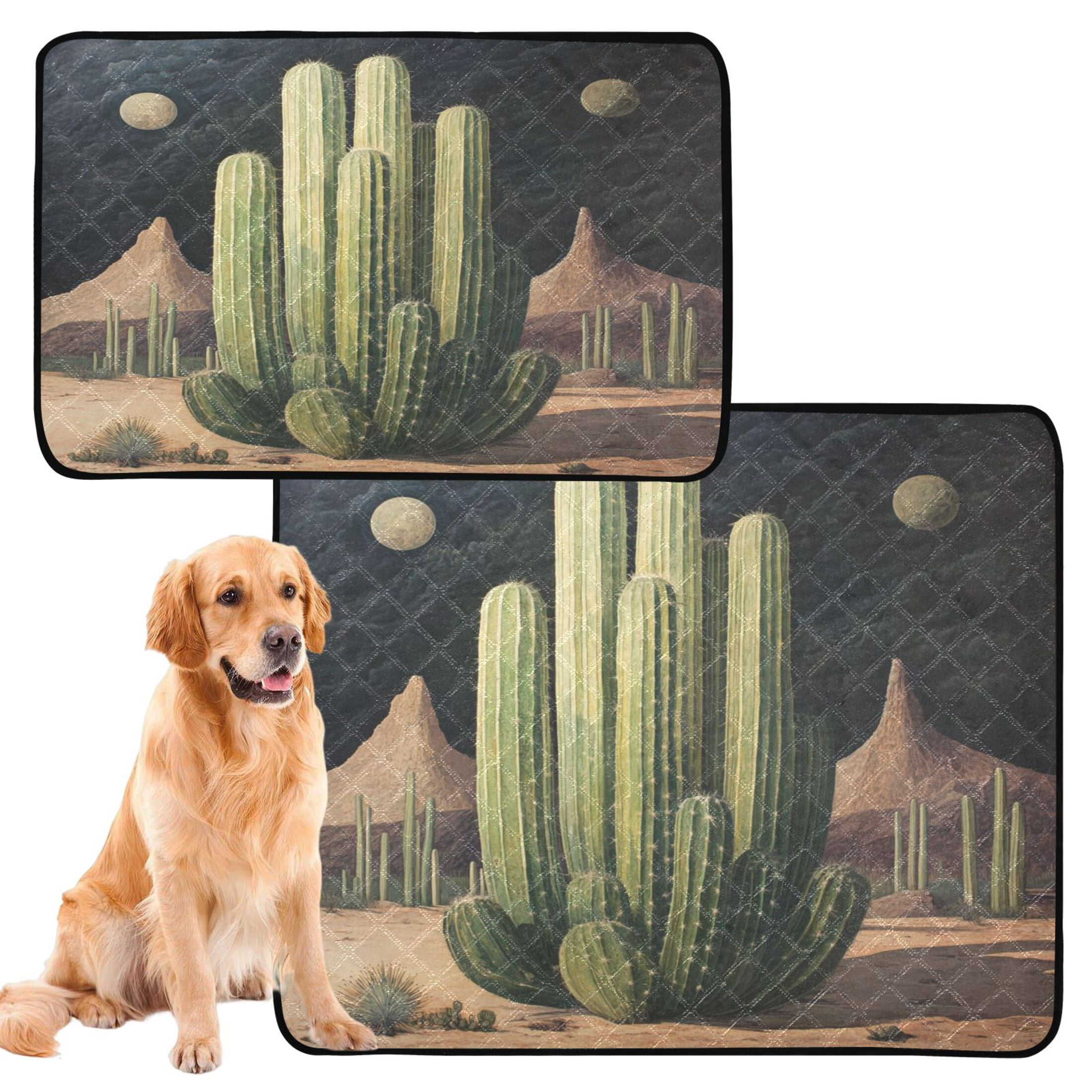 Qxltty Eldritch Cactus Cat litter Pads Pet Set of 3 Diaper Mats Center Anti-leakage Layer Absorbent Soft and Comfortable