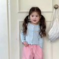 thumbnail image 2 of Spring Summer Children's Slim Fit Blouse Coat 1-8Y Cute Girls Knitted Shirt Sweater Top Thin Style Kid's Cardigan Outwear, 2 of 6