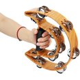 thumbnail image 2 of Pandereta de mano, sonajero con doble fila, 20 pares, pandereta de Metal Jingles para adultos, juegos para niños, fiesta, 2 of 5