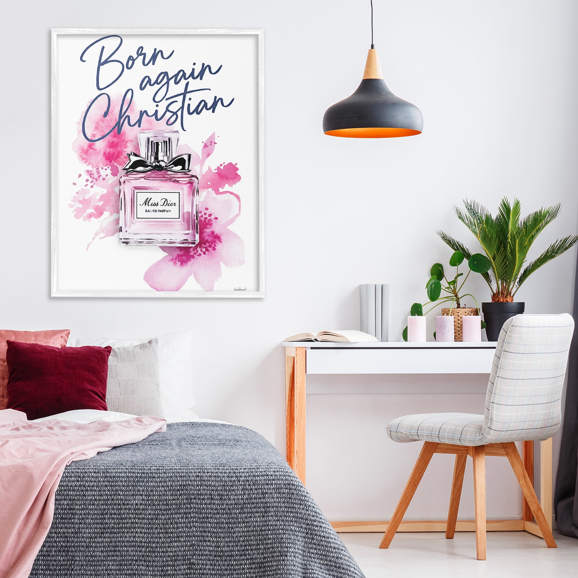 Born Again Christian with Fragrance White Framed Giclee Art, design by Amanda Greenwood