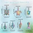 thumbnail image 2 of 1 box 28pcs 7 style Plated Alloy Pendants Tortoise Squid Spiral Fishtail Rainbow color 25~38x12~29x3~7mm Hole: 1.6~2.5mm 4pcs/style, 2 of 6