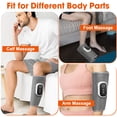 thumbnail image 3 of Air Compression Leg Massager with 3 Adjustable Modes for Calf & Foot Relaxation, Lightweight Design for Home & Office, Gray, 1PC, 3 of 10