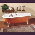 thumbnail image 2 of Renovators Supply White Clawfoot Bathtub Black Cast Iron Primed 67" L x 30" W Victorian Oval Bathroom Bath Tub, 2 of 3