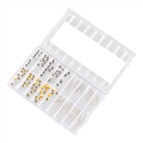 Kit de Reparación de Relojes, de Reloj, Kit de Herramientas de Repuesto de Reparación de Accesorios de Coronas Extensoras de Vástago de Reloj con Caja
