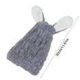 thumbnail image 3 of Toalla de forro polar coral con estampado de conejos | Paño de poliéster suave de secado rápido para el rostro y el cabello para hombres y mujeres | Paño absorbente sin pelusa | Accesorio de baño mul, 3 of 5