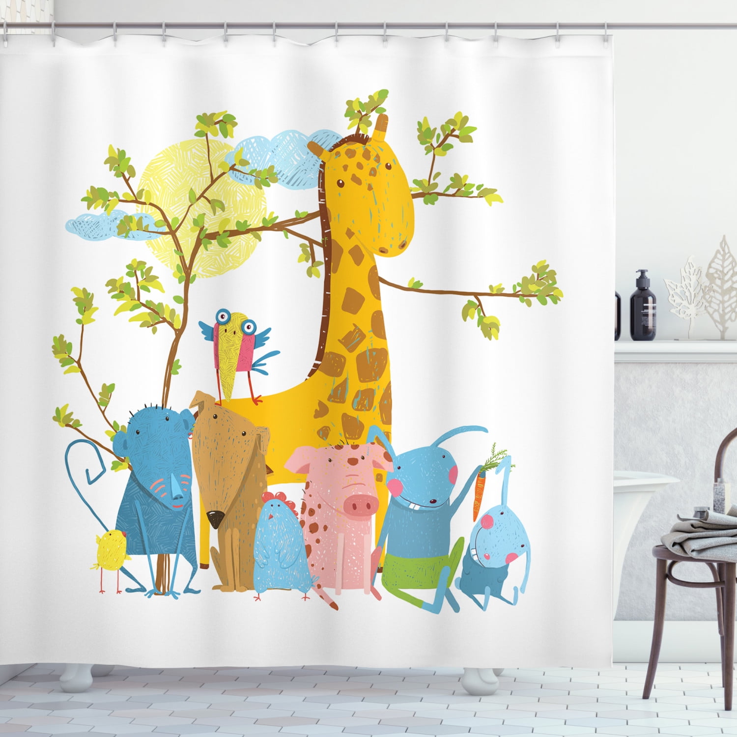 Magic Shower Curtain Kids Theme, Magic Kingdom Shower Curtain