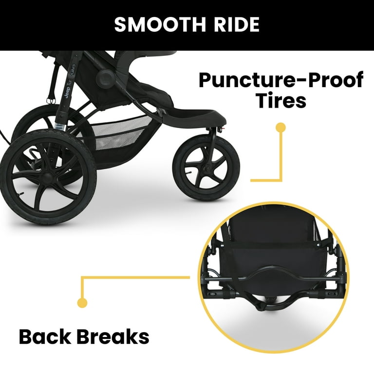 Jeep TurboGlyde Jogging Stroller by Delta Children, Grey