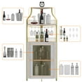 thumbnail image 4 of Corner Wine Bar Cabinet with Storage,Wine Rack Cabinet, 4 of 9