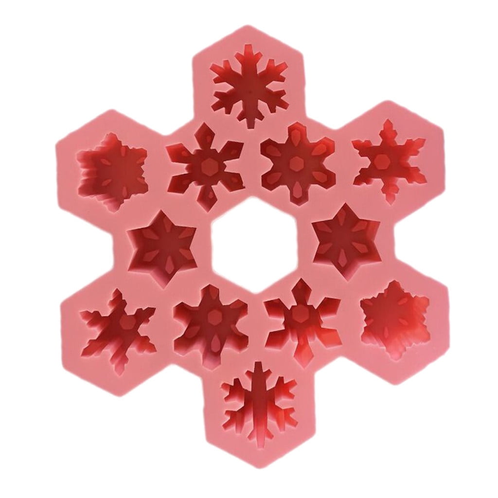 Large Snowflake Mold - Pink