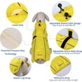 thumbnail image 7 of Waterproof Dog Raincoat with Reflective Strip, Lightweight Pet Rain Jacket with Leash Hole for Dogs (Blue, Medium), 7 of 7