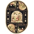thumbnail image 2 of Safavieh Chelsea Tuscany Bordered Wool Area Rug, Black/Multi, 4'6" x 6'6" Oval, 2 of 11
