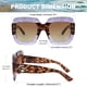 thumbnail image 5 of Gafas de Sol FEISEDY Retro Cuadradas Sobredimensionadas para Mujeres B2276, 5 of 8