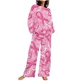thumbnail image 2 of Conjunto de pijama Wancir para mujer - Pijama de jersey para mujer, 2 of 5