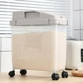 thumbnail image 2 of Wmqpnns New Trending Large Airtight 20Lb Rice Container Food Storage Cereal Container Pet Dog Food Container with Wheels + Measuring Cup Flour Grain Container for Household, 2 of 9