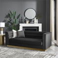 thumbnail image 2 of Posh Living Aylah Velvet 3 Seat Sofa Black, 2 of 9