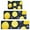 Yellow Lemon Blueberries, variant on Yellow Lemon Fruits StripedGreen Pattern Kitchen Rugs Sets Of 3,Kitchen Runner Rugs Non Skid Washable,Decorative Kitchen Floor Mats for Kitchen,Sink,Laundry,17"x30" 17"x47" 17"x59"