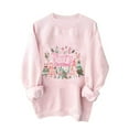 thumbnail image 5 of SwiftWear Women's Merry Christmas Print Crewneck Sweatshirt Soft Cute Long Sleeve Pullover Tops for Seasonal Celebrations, 5 of 6