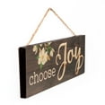 thumbnail image 3 of P. Graham Dunn Choose Joy Magnolia Dark Brown 16 x 6 Inch Pine Wood Carved Hewed Hanging Sign, 3 of 6