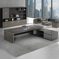 thumbnail image 2 of Luxury Drawers Office Desk Storage Long Shelf Modern Monitor Computer Desks Supplies Setup Mesa De Computador Modern Furniture My Lux Decor Round, 2 of 22