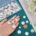 thumbnail image 3 of 300pcs 3 Sizes Sew on Mirror Acrylic Round Flat Back Mirror Beads with Hole Silver DIY Mirrored Rhinestones Mixed Color 10/15/20mm(0.4/0.6/0.8inch) DIY, 3 of 8