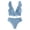 Sky Blue, variant on Swiftwear Women's Contoured One-Piece Swimsuit with Side Ruching & Adjustable Ties - Streamlined Silhouette Enhancing Natural Curves White L
