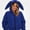 Blue, variant on Women's Zip Up Hoodie Cute Bunny Ear Long Sleeve Sweatshirts Loose Fit Solid Color Hooded Jacket Gray Size S