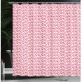 thumbnail image 3 of Ambesonne Flamingo Shower Curtain, Exotic Long-legged Animals, 69"Wx75"L, Vermilion Dried Rose, 3 of 4
