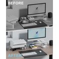 thumbnail image 3 of ERGO COLLECT Acrylic Dual Monitor Stand Riser 2 Tier, Modular Laptop Stand for Desk, Multifunctional Desktop Organizer Shelf for PC, iMac, Printer, D, 3 of 8
