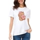 thumbnail image 2 of Playera Blanca Camiseta Unisex Estampado Capibara Donita, 2 of 4