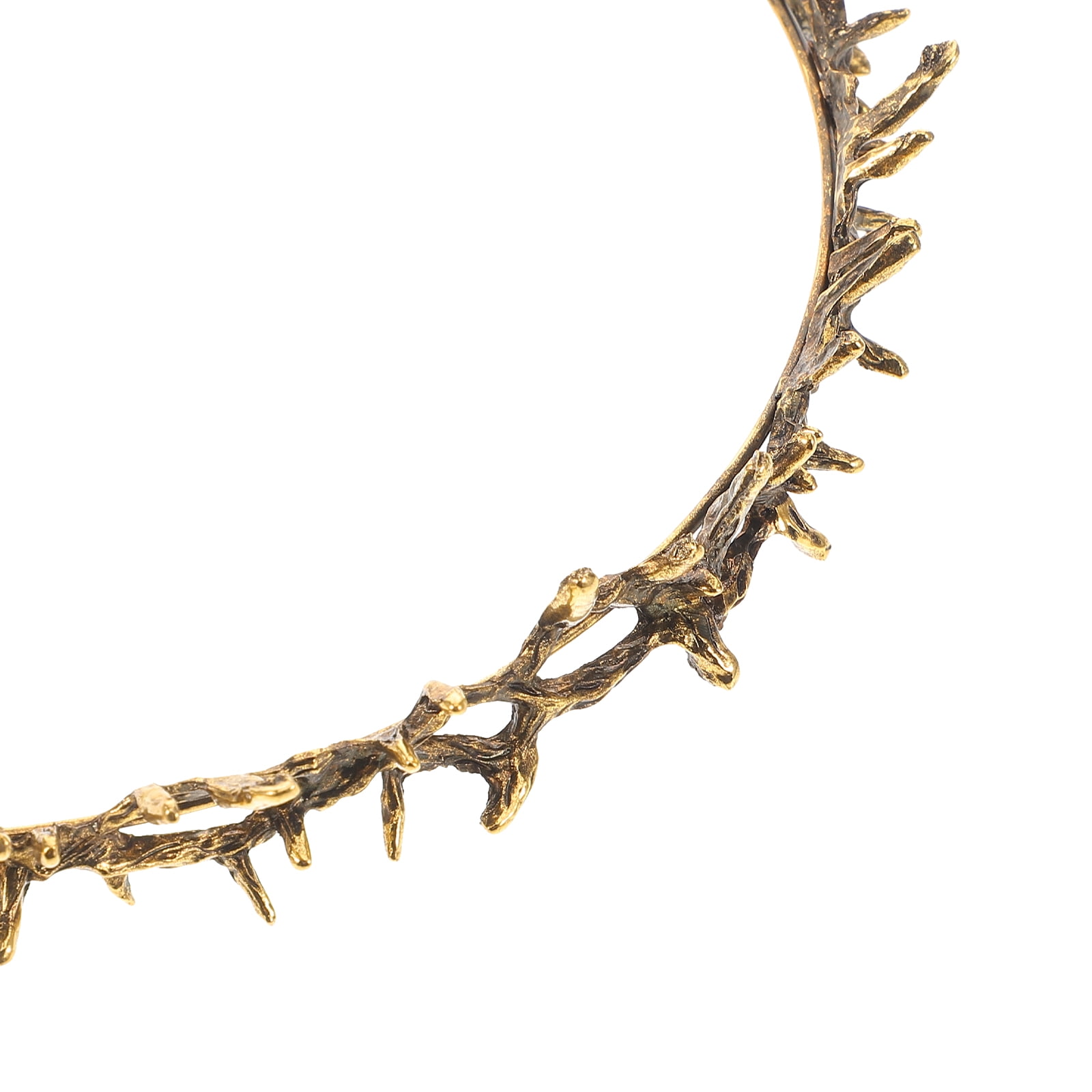 Couronne épine Dorée Unisexe - Accessoire Fête, Costume Renaissance, Médiéval - Taille Adulte, Métal Doré - Pour Anniversaire, Bal, Cosplay
