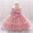 thumbnail image 4 of Toddler Girls Flower Tulle Dress Sleeveless Birthday Party Gown Elegant Princess Formal Wear for Special Occasions, 4 of 5