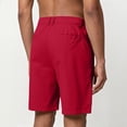 thumbnail image 4 of Garbnen Golf Shorts for Men Button Straight Leg Men Bermuda Shorts Lightweight Breathable Casual Summer Outdoor Workout Mens Athletic Shorts with Pockets Red S, 4 of 8