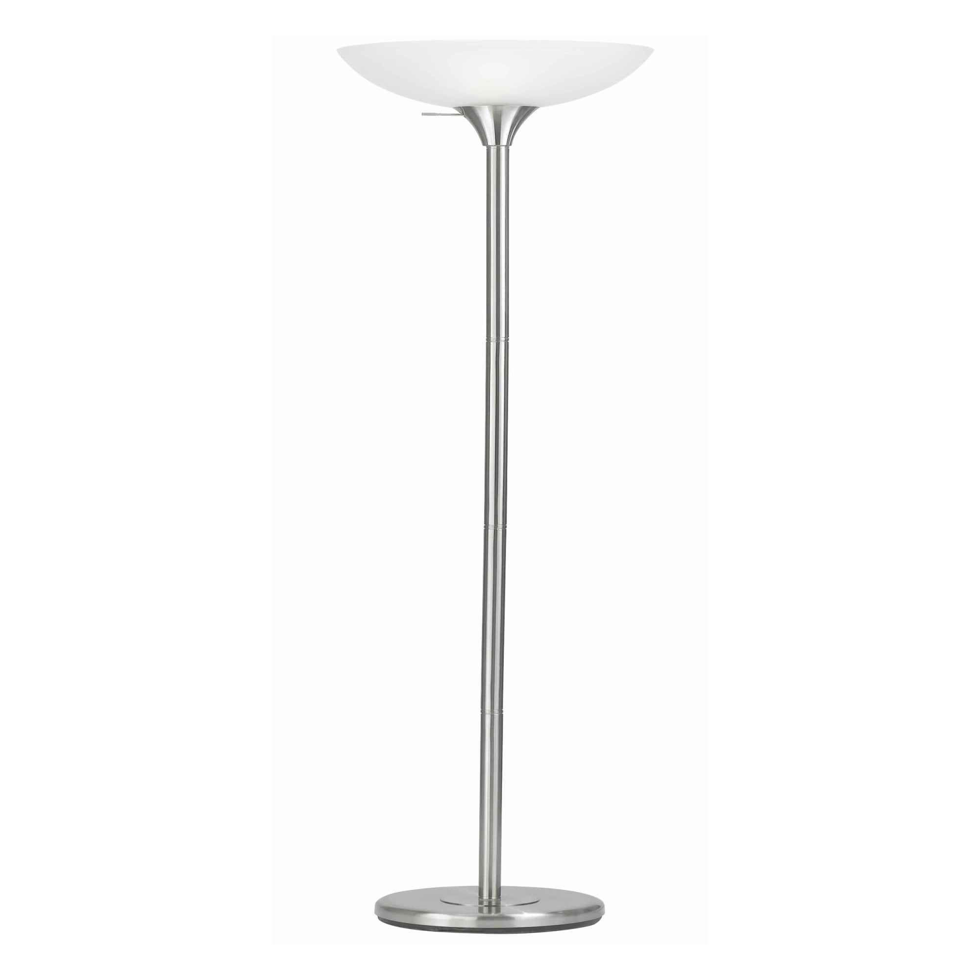 3 Way Torchiere Floor Lamp With Frosted, Black Torchiere Floor Lamp With Glass Shade