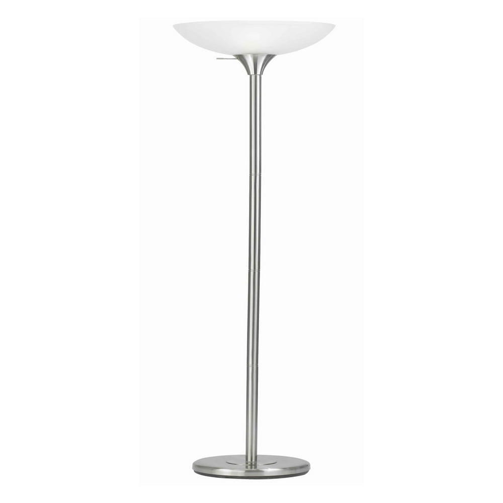 3 Way Torchiere Floor Lamp with Frosted Glass shade and Stable Base