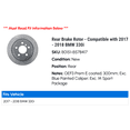 thumbnail image 2 of Rear Brake Rotor - Compatible with 2017 - 2018 BMW 330i, 2 of 2