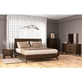 thumbnail image 2 of Modrest Novak 5-Drawer Modern Wood Veneer Chest in Dark Oak/Antique Brass, 2 of 13