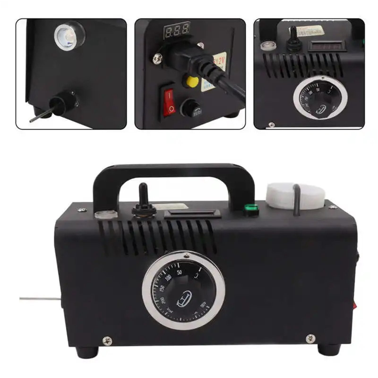 12V Mite Spray Fog Machine With Handle Iron Outdoor Electric Smoke Machine For Mite Bees Removal 250W ,Simple and Efficient