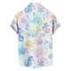 thumbnail image 5 of Mens Casual de Manga Corta Botón Abajo Camisas Turndown Cuello Impreso Blusa de Verano Superior, Pantalones para Hombres Cortos, 5 of 6