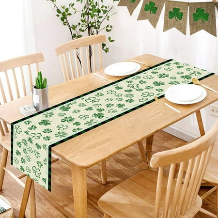 

St. Patrick s Day Tablecloth Festive Event Scene Set Decorative Table MATS