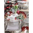 thumbnail image 4 of Outdoor Tablecloth with Umbrella Hole and Zipper, Red Plaid Christmas Round Table Cloth 60 Inch Waterproof Tablecloth, Snowman Xmas Tree Ball Elk Snowflake Picnic Table Cover for Patio Camping, 4 of 7
