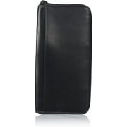 Dopp Men's Regatta Leather Zipper Passport Organizer Wallet, black, One Size