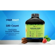 Prep-Right Survival Emergency Preparedness Food Tablets, Chocolate 180 Count