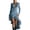 #481-Light Blue, variant on AUNVITO Women's Bohemian Flounce Hem V-Neck Long Sleeve Dress with High-Low Asymmetrical Hem Soft and Stretchy Fabric Casual and Elegant Style