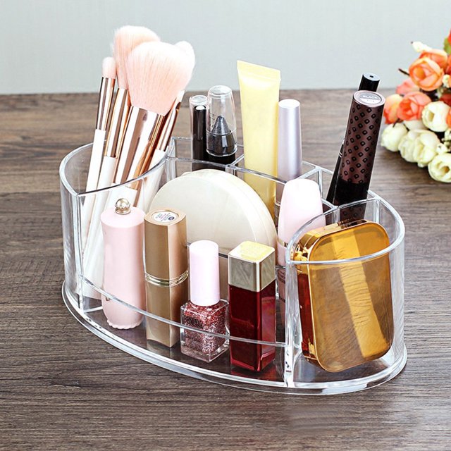 Hytrove Caja Organizadora Transparente Para Cosméticos Con Material Premium Ideal Para Almacenar Labiales Y Polvos