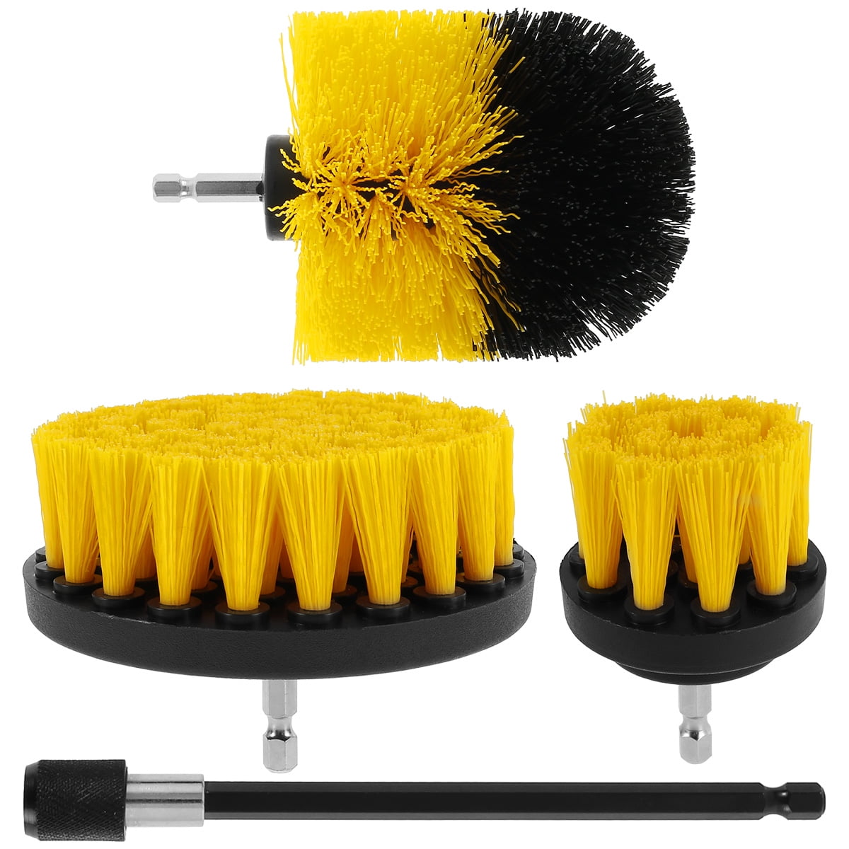 HOTBEST 4Pcs/Set Tile Grout Power Scrubber Cleaning Drill Brush Kit Scrub Tub Cleaner Tools