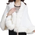 thumbnail image 1 of Sonducket Abrigo para boda, fiesta de noche, suave y flexible, cálido en invierno, chal grueso Abrigos y chamarras blanco, 1 of 6