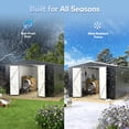 thumbnail image 3 of EASYHAWK 10FT x10FT Metal Outdoor Storage Shed, Heavy-Duty Steel Garden Shed with Lockable Doors for Backyard, 3 of 9