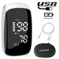 thumbnail image 1 of Oxímetro de pulso de dedo recargable por USB, oxímetro SpO2 PR, Monitor Médico de ritmo cardíaco y oxígeno en sangre para niños y adultos, 1 of 4