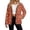 Burgundy Gold Pattern, variant on Cow Print Aztec Womens Sherpa Lined Fuzzy Jacket, Button Down Warm Winter Outerwear with Pockets, Long Sleeve Casual Western Style Coat for Daily Wear